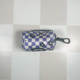 Load image into Gallery viewer, Purple Checkered Flowers Poop Bag Holder
