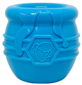 Load image into Gallery viewer, Honey Pot Dog eCup Treat Dispenser in blue, made of durable PUP-X rubber, featuring a honey pot design with a bee logo.

