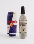 Load image into Gallery viewer, Red Bull Dog Energy Drink | Squeaky Plush Dog Toy with Crinkle & Mesh Lining
