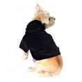Load image into Gallery viewer, Velour Zip Front Hoodie, Black 
