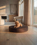 Load image into Gallery viewer, The Circle — Round Ottoman Dog Bed | High-Density Foam, Waterproof Lined, Washable
