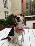 Load image into Gallery viewer, Christmas Morning Gingerbread Man Gingham Print Handmade Bandana 
