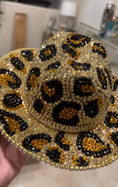 Load image into Gallery viewer, Crystal Cowboy Hat-Leopard Luxe
