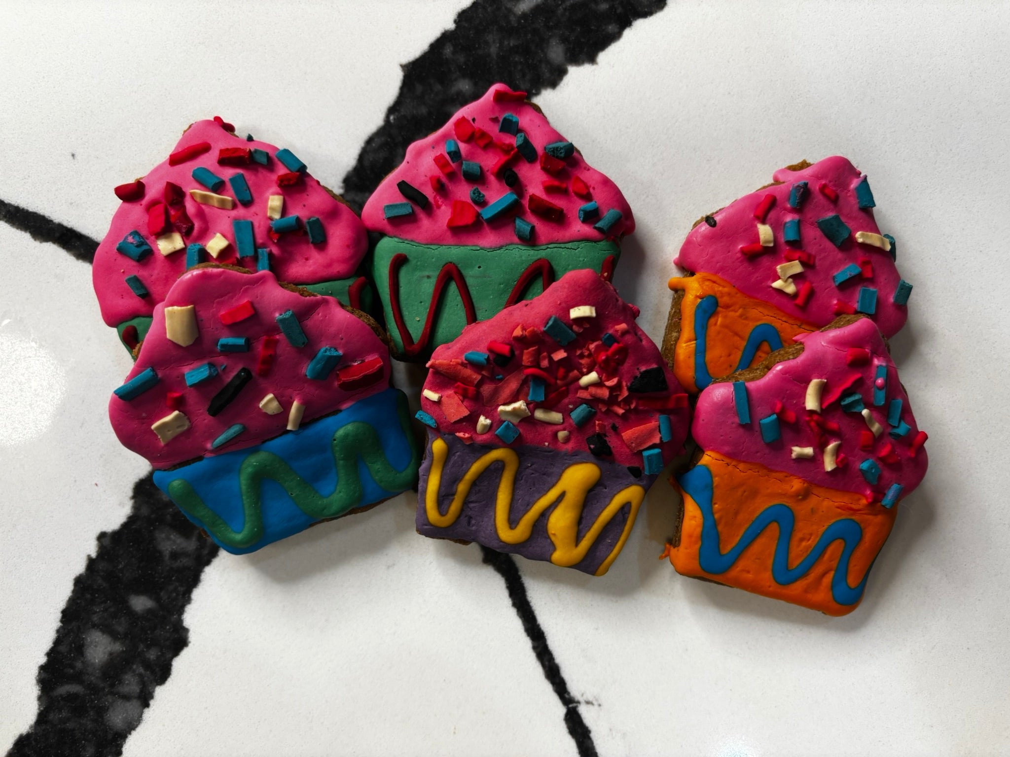 Organic Frosted Sprinkle Cupcakes Dog Cookies