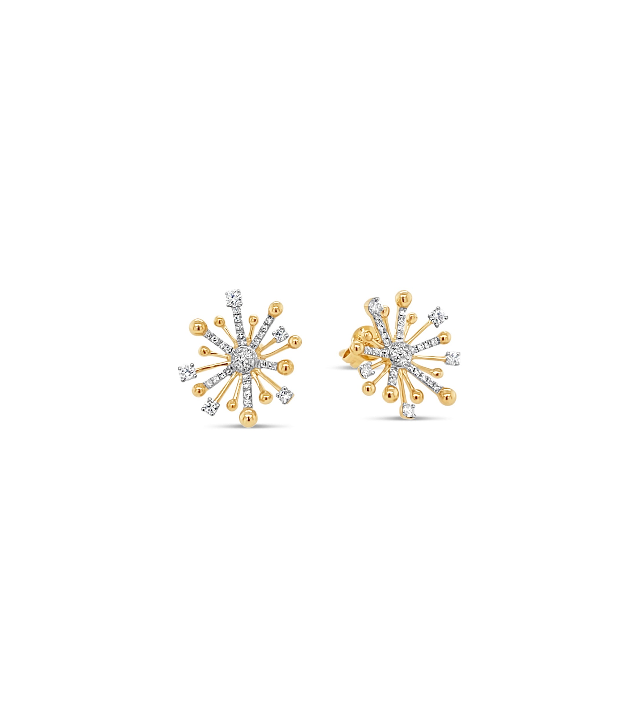 OLIVE & CHAIN Diamond Galaxy Earrings - Yellow Gold