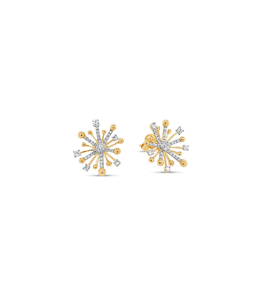 OLIVE & CHAIN Diamond Galaxy Earrings - Yellow Gold