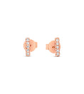 Load image into Gallery viewer, OLIVE & CHAIN Diamond Bar Stud Earrings - Yellow Gold, 6mm, Single
