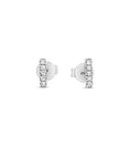 Load image into Gallery viewer, OLIVE & CHAIN Diamond Bar Stud Earrings - Yellow Gold, 4mm, Pair
