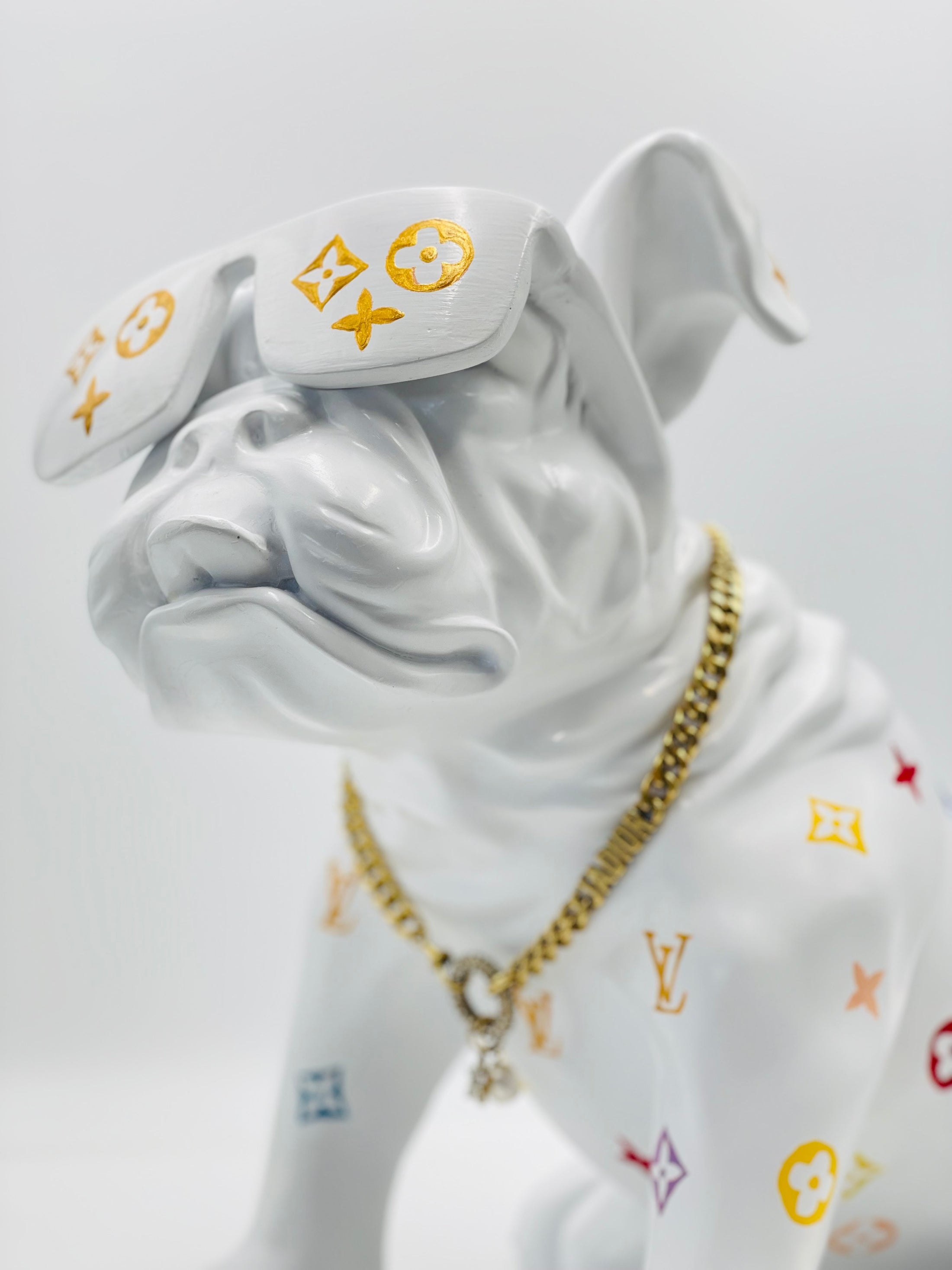 British Bulldog Sculpture - Louis Vuitton Edition - louis vuitton british bulldog sculpture, luxury sculpture, product image…