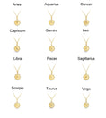 Load image into Gallery viewer, OLIVE & CHAIN Diamond Zodiac Medallion Charm Necklace - Yellow Gold, Aries, 16" Cable
