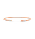 Load image into Gallery viewer, OLIVE & CHAIN Diamond Bar Flexible Bangle - Rose Gold

