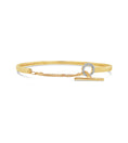 Load image into Gallery viewer, OLIVE & CHAIN Diamond Toggle Flexible Bangle - Yellow Gold
