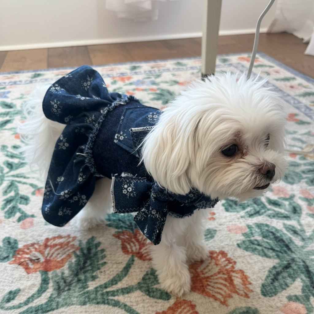 Denim Floral Dress
