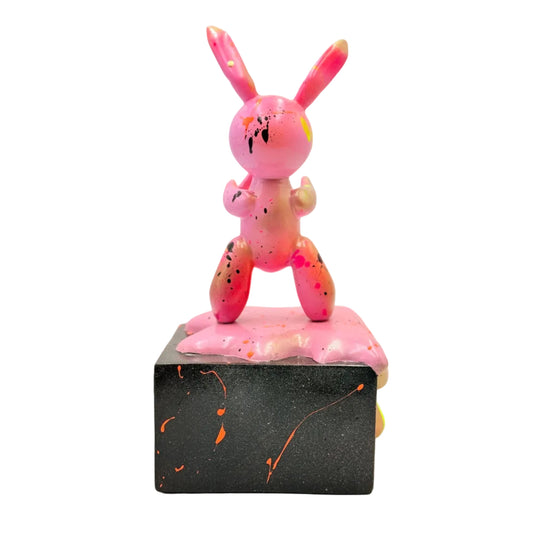 Balloon Rabbit Sculpture LOVE - Pink Street Art Edition - street art pink balloon rabbit sculpture love, luxury sculpture…