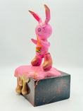 Load image into Gallery viewer, Balloon Rabbit Sculpture LOVE - Pink Street Art Edition - street art pink balloon rabbit sculpture love, luxury sculpture…
