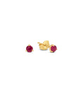Load image into Gallery viewer, OLIVE & CHAIN Ruby Martini Stud Earrings - Yellow Gold, 2.8mm
