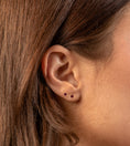 Load image into Gallery viewer, OLIVE & CHAIN Ruby Martini Stud Earrings - Yellow Gold, 3mm
