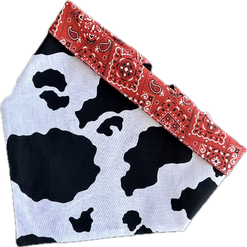 Cow Print Rodeo Bandana Dog Collar - Southlake Paws