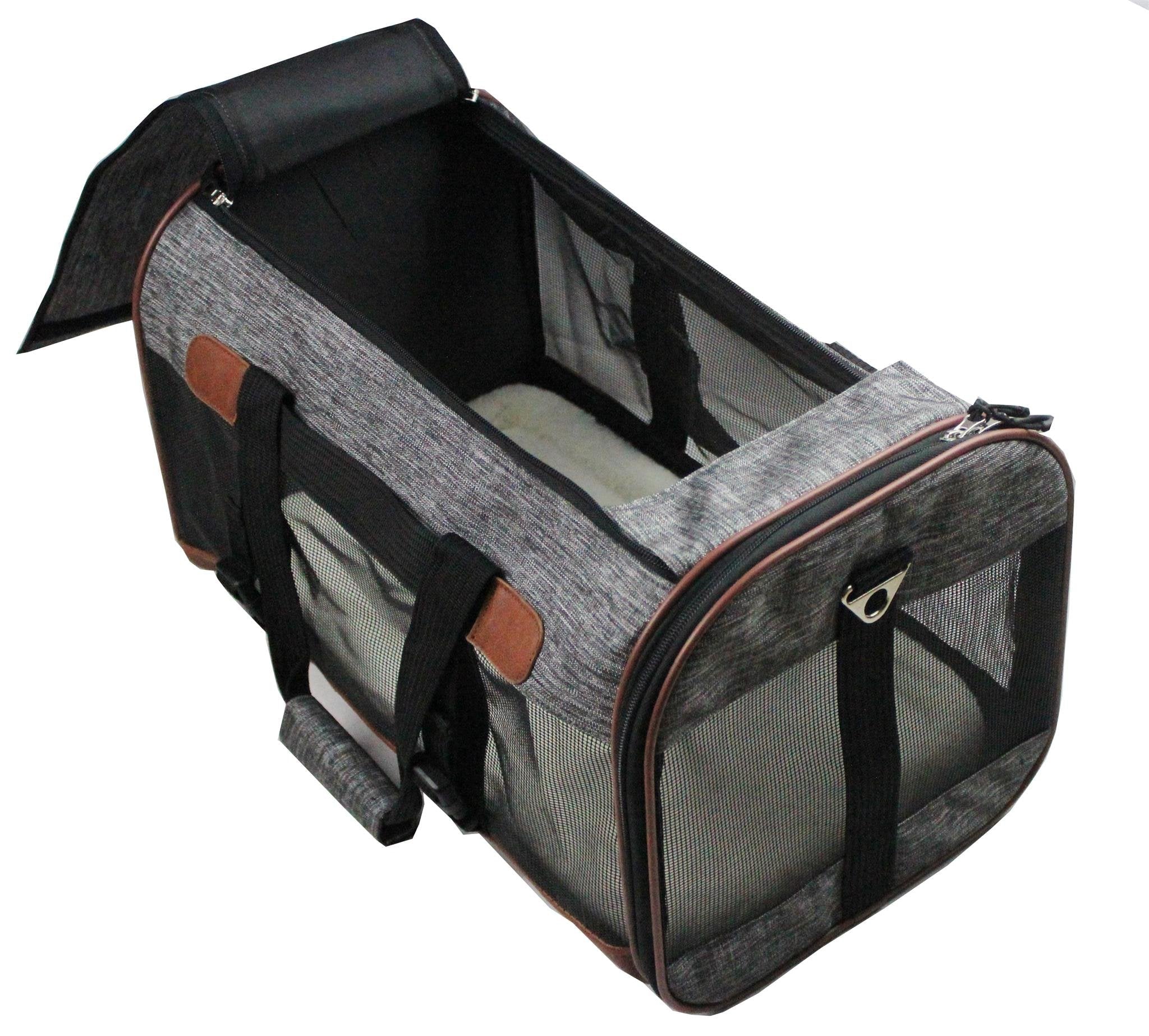 Mr. Peanut's Rhodium Series Mini Size Soft Sided Pet Carrier - Note Sizing in Description