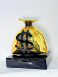 Load image into Gallery viewer, Green Money Bag Sculpture - Alec Monopoly Inspired Pop Art Sculpture - pop art alec monopoly green money bag sculpture…
