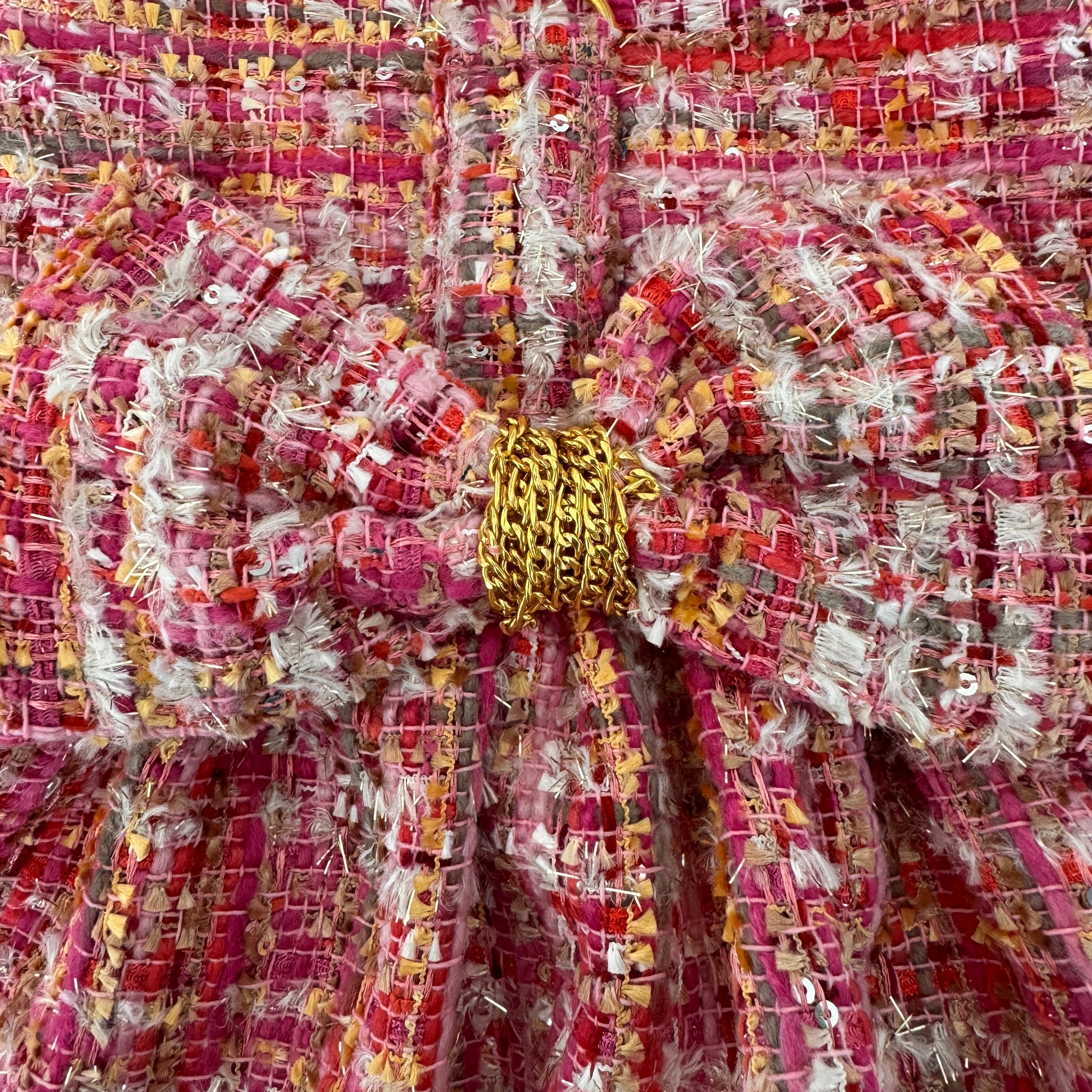 The Paris Pink Tweed Couture Dog Harness Dress