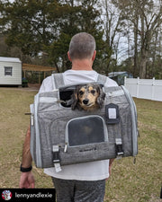 Mr. Peanut's Monterey Series Airline Compliant Horizontal Backpack Pet Carrier