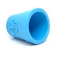 Load image into Gallery viewer, Large blue flower pot-shaped dog treat dispenser by Southlake Paws, made in the USA, designed for enrichment play.
