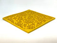 Load image into Gallery viewer, Yellow enrichment lick mat featuring a fall leaves design, ideal for dogs and cats, by Southlake Paws.
