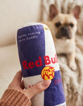 Load image into Gallery viewer, Red Bull Dog Energy Drink | Squeaky Plush Dog Toy with Crinkle & Mesh Lining
