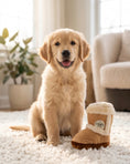 Load image into Gallery viewer, Pugg Boot Toy Plush Dog Toy | Squeaky Plush Dog Toy with Crinkle & Mesh Lining
