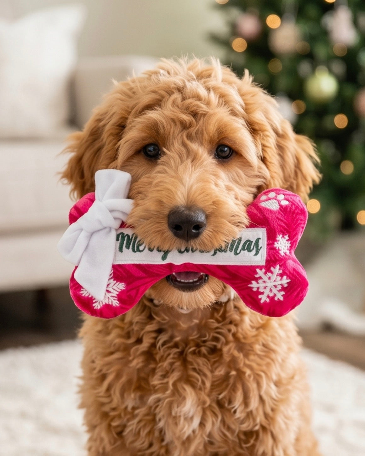 Puppermint Bone - Merry Christmas Plush Dog Toy Holiday
