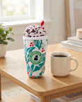 Load image into Gallery viewer, Starbarks Puppermint Mocha - Holly Print Cup Christmas Plush Dog Toy Holiday
