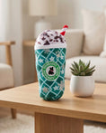 Load image into Gallery viewer, Starbarks Puppermint Mocha - Green Stars Cup Christmas Plush Dog Toy Holidays
