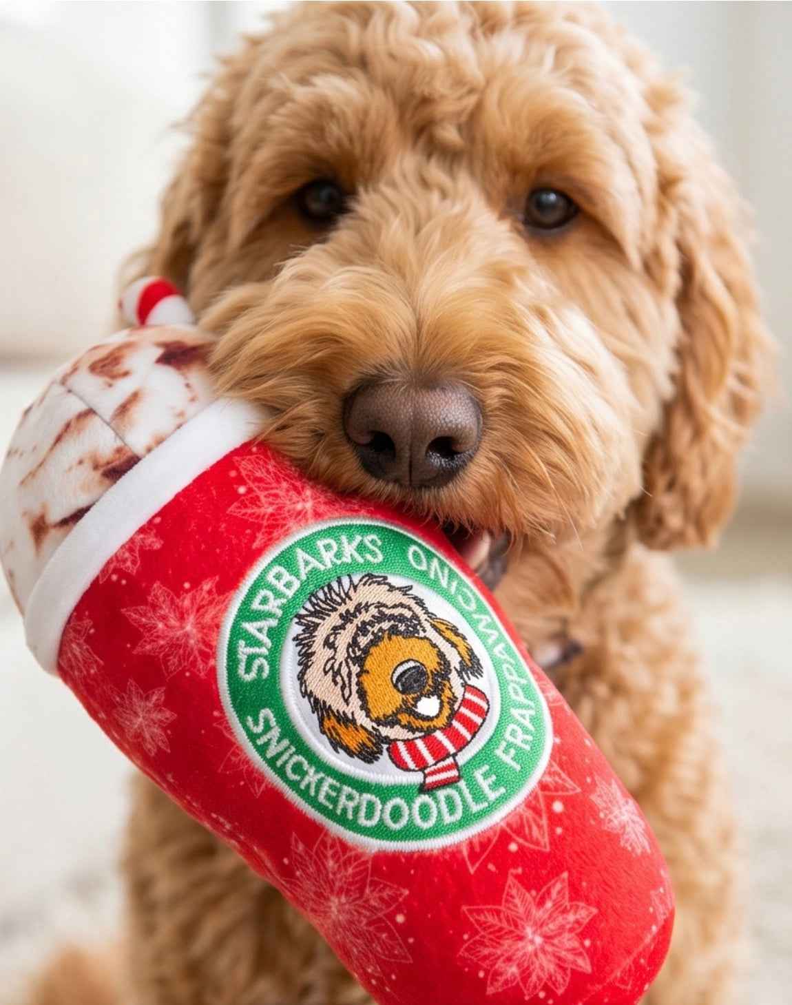 Starbarks Snickerdoodle Frappawcino Holiday Christmas Plush Dog Toy