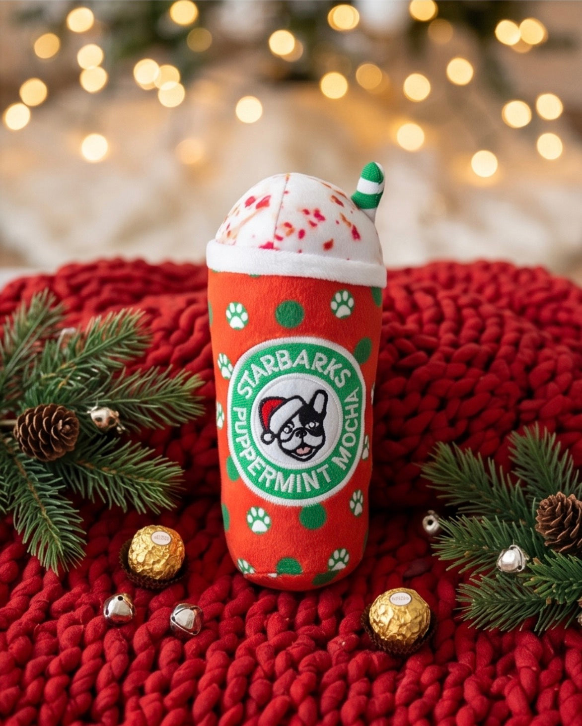 Starbarks Puppermint Mocha - Christmas Holiday Dots Cup