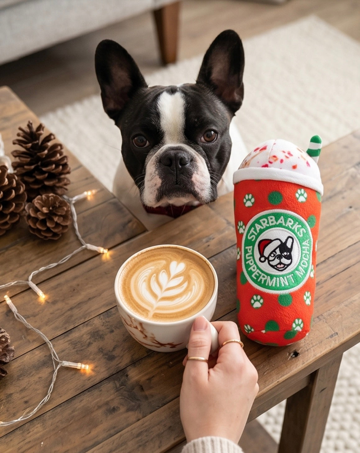 Starbarks Puppermint Mocha - Christmas Holiday Dots Cup