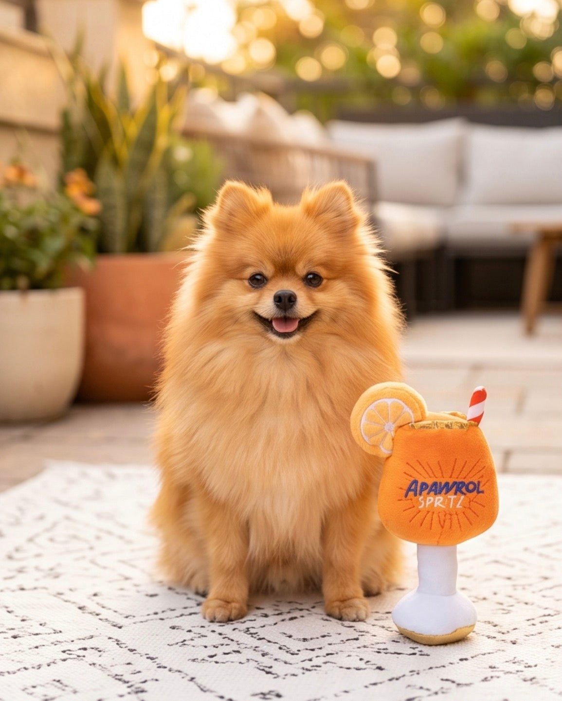 Apawrol Spritz | Squeaky Plush Dog Toy with Crinkle & Mesh Lining