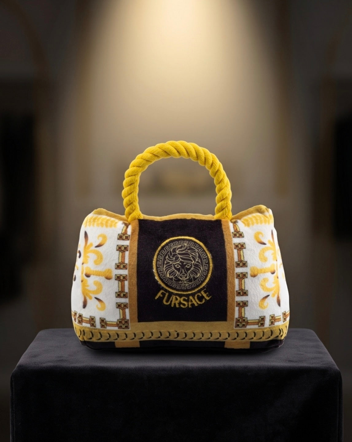 Fursace Handbag | Squeaky Plush Dog Toy with Crinkle & Mesh Lining