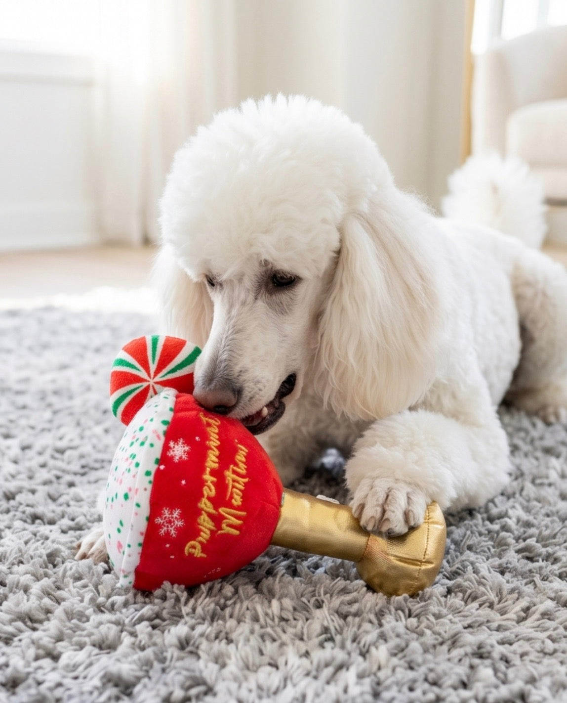 Puppermint Muttini Holiday Christmas Plush Dog Toy