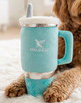 Load image into Gallery viewer, Snuggly Cup - Teal | Squeaky Plush Dog Toy with Crinkle & Mesh Lining
