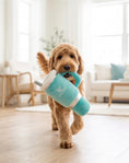 Load image into Gallery viewer, Snuggly Cup - Teal | Squeaky Plush Dog Toy with Crinkle & Mesh Lining
