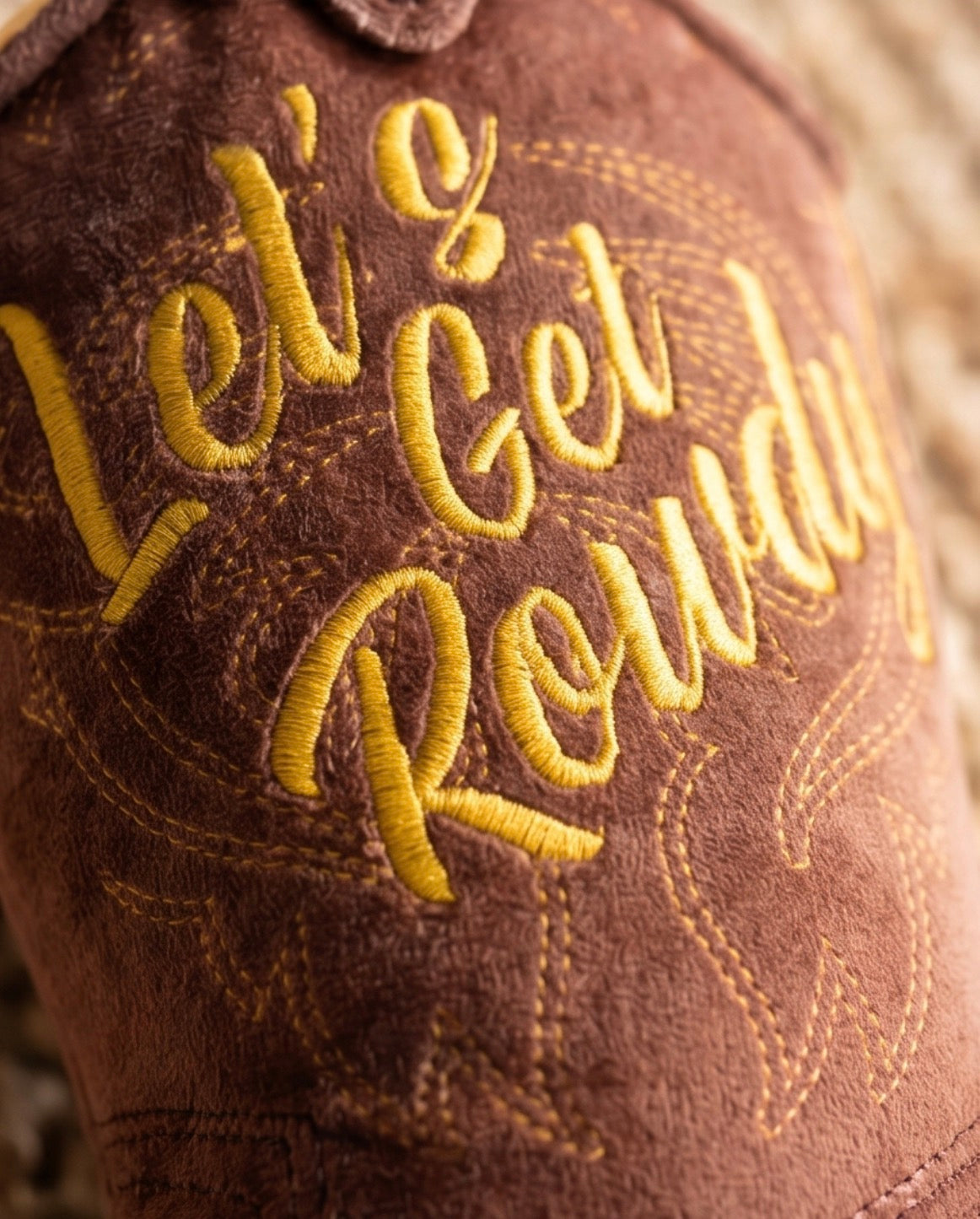 Brown Cowboy Boot | Squeaky Plush Dog Toy with Crinkle & Mesh Lining