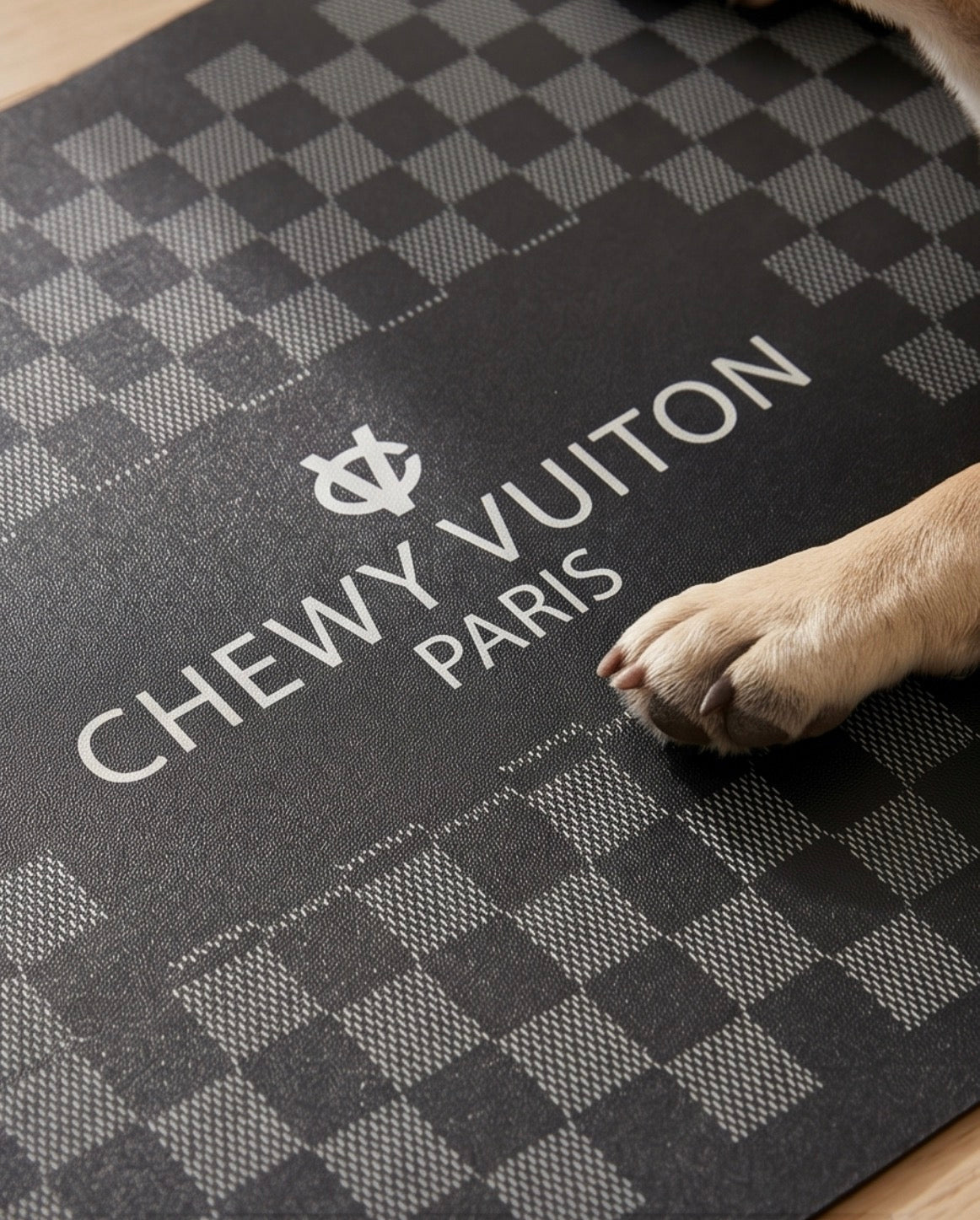 Black Checker Chewy Vuiton Placemat