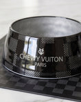 Load image into Gallery viewer, Black Checker Chewy Vuiton Bowls
