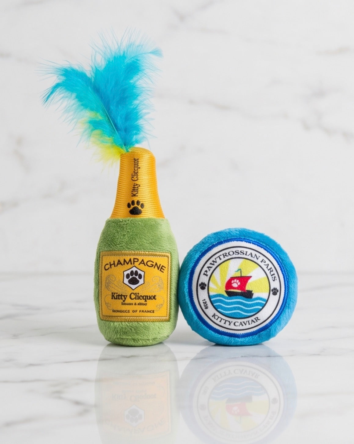 Kitty Clicquot (Bottle & Caviar) Catnip Toys