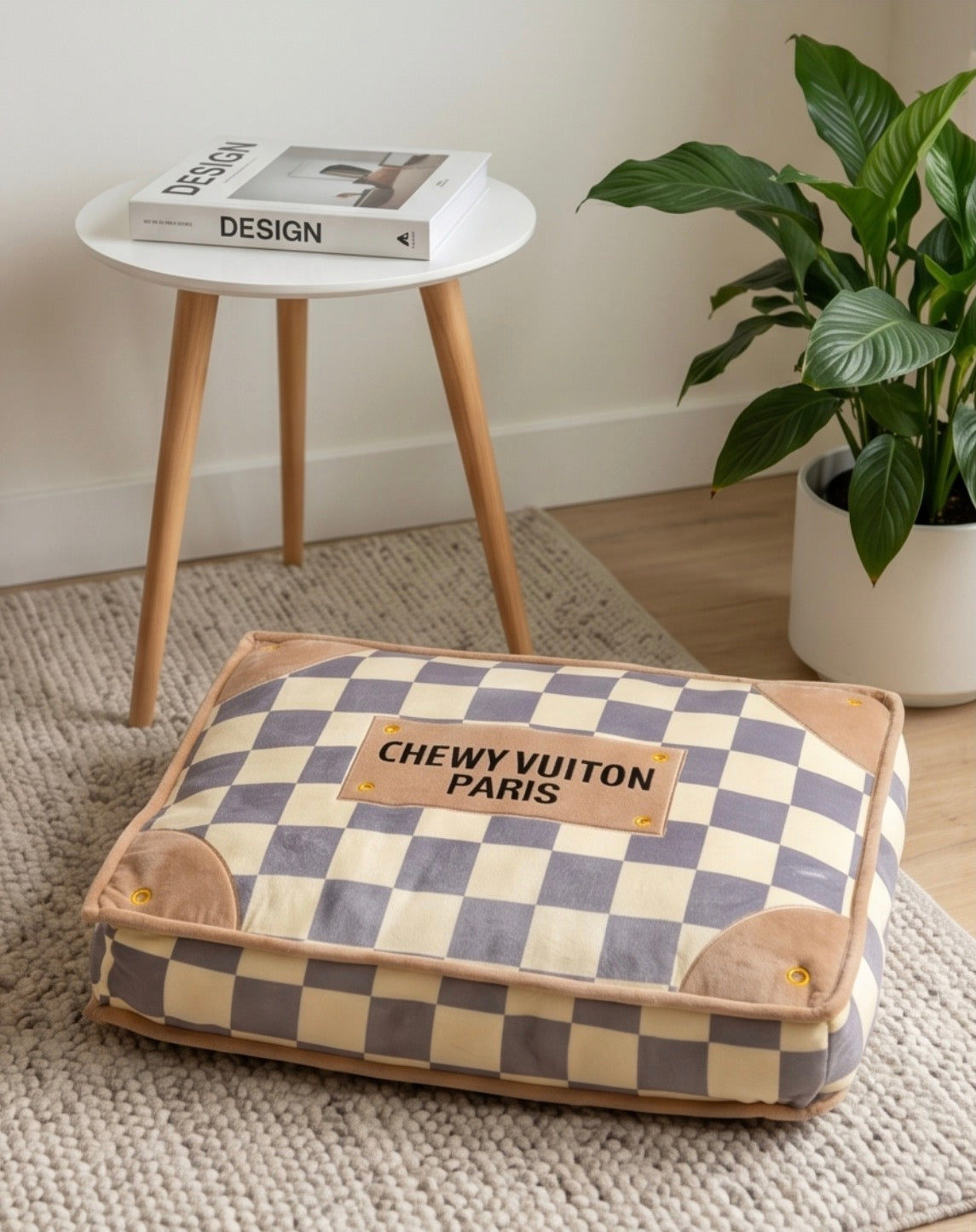 Checker Chewy Vuiton Bed