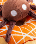 Load image into Gallery viewer, Spider Donut | Squeaky Plush Dog Toy with Crinkle & Mesh Lining
