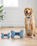 Load image into Gallery viewer, Dogior Bone | Squeaky Plush Dog Toy with Crinkle & Mesh Lining
