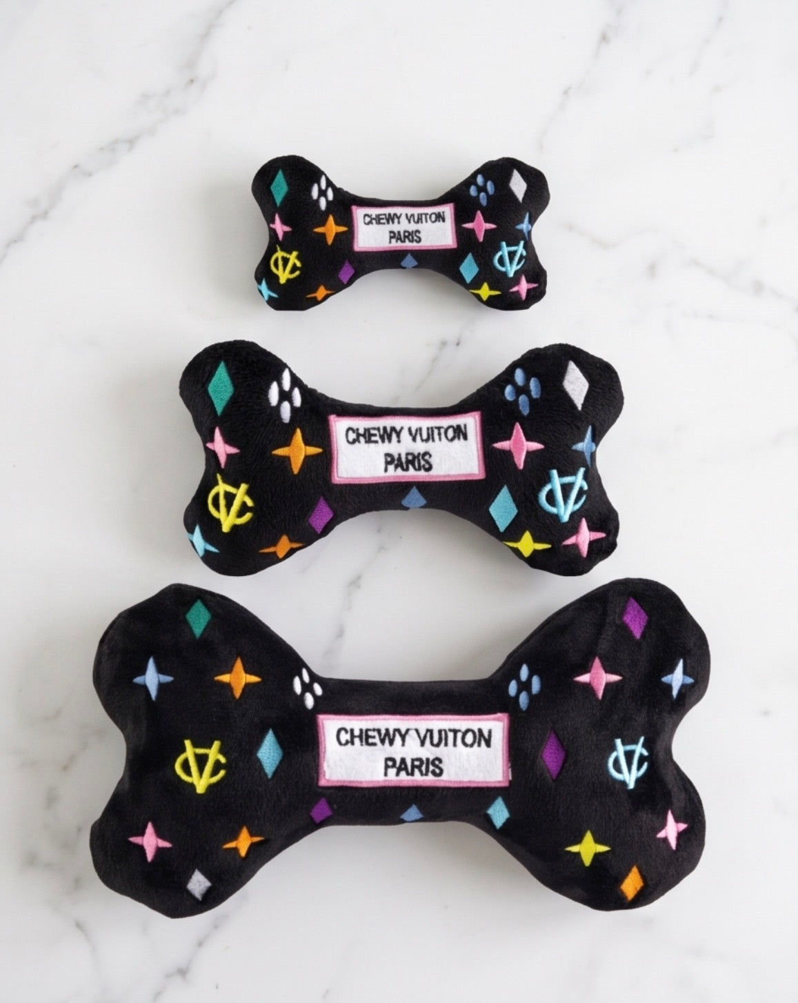 Black Monogram Chewy Vuiton Bone
