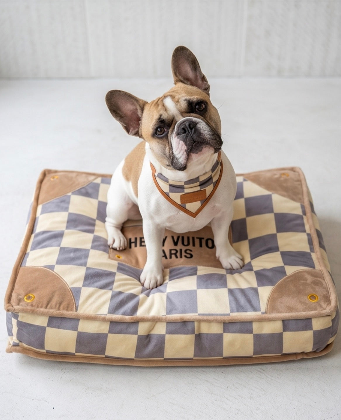 Checker Chewy Vuiton Bed